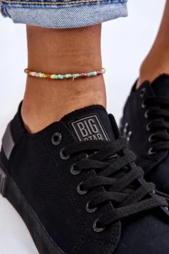 Hot Big Star Shoes Damskie Niskie Trampki Big Star LL274038 Czarne