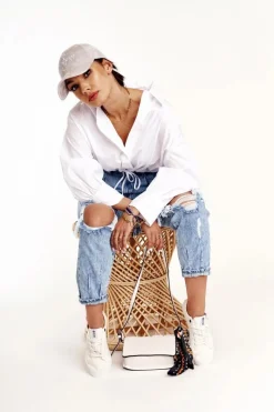 Outlet Damskie Niskie Trampki Big Star DD274451 Białe Damskie Trampki Damskie Big Star|Trampki Damskie Niskie