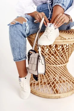 Outlet Damskie Niskie Trampki Big Star DD274451 Białe Damskie Trampki Damskie Big Star|Trampki Damskie Niskie