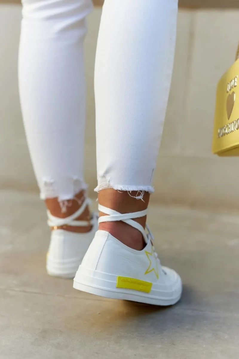 Trampki Damskie Big Star|Trampki Damskie Niskie>Big Star Shoes Damskie Niskie Trampki BIG STAR JJ274384 Białe