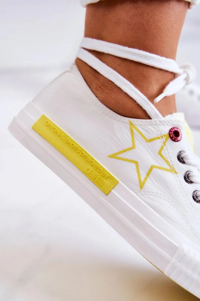 Trampki Damskie Big Star|Trampki Damskie Niskie>Big Star Shoes Damskie Niskie Trampki BIG STAR JJ274384 Białe