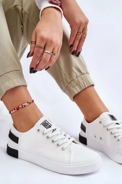 Trampki Damskie Big Star|Trampki Damskie Niskie>Big Star Shoes Damskie Niskie Trampki Big Star LL274039 Białe