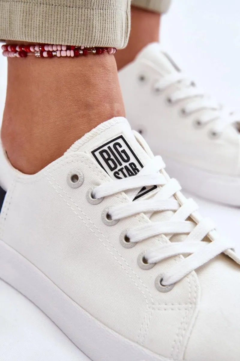 Trampki Damskie Big Star|Trampki Damskie Niskie>Big Star Shoes Damskie Niskie Trampki Big Star LL274039 Białe