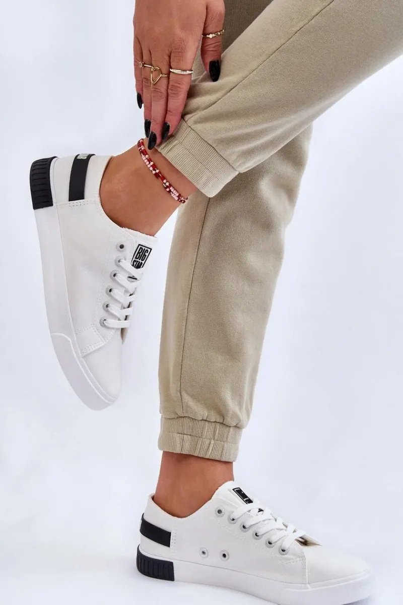 Trampki Damskie Big Star|Trampki Damskie Niskie>Big Star Shoes Damskie Niskie Trampki Big Star LL274039 Białe