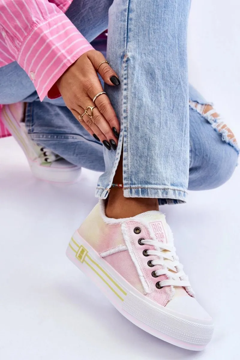 Clearance Big Star Shoes Damskie Niskie Trampki Big Star LL274174 Multikolor