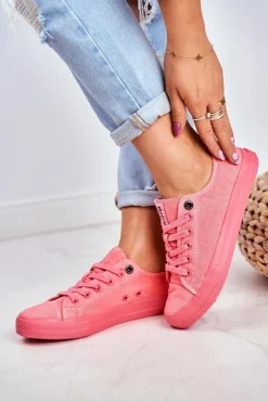 Trampki Damskie Big Star|Trampki Damskie Niskie>Big Star Shoes Damskie Niskie Trampki Big Star DD274444 Różowe