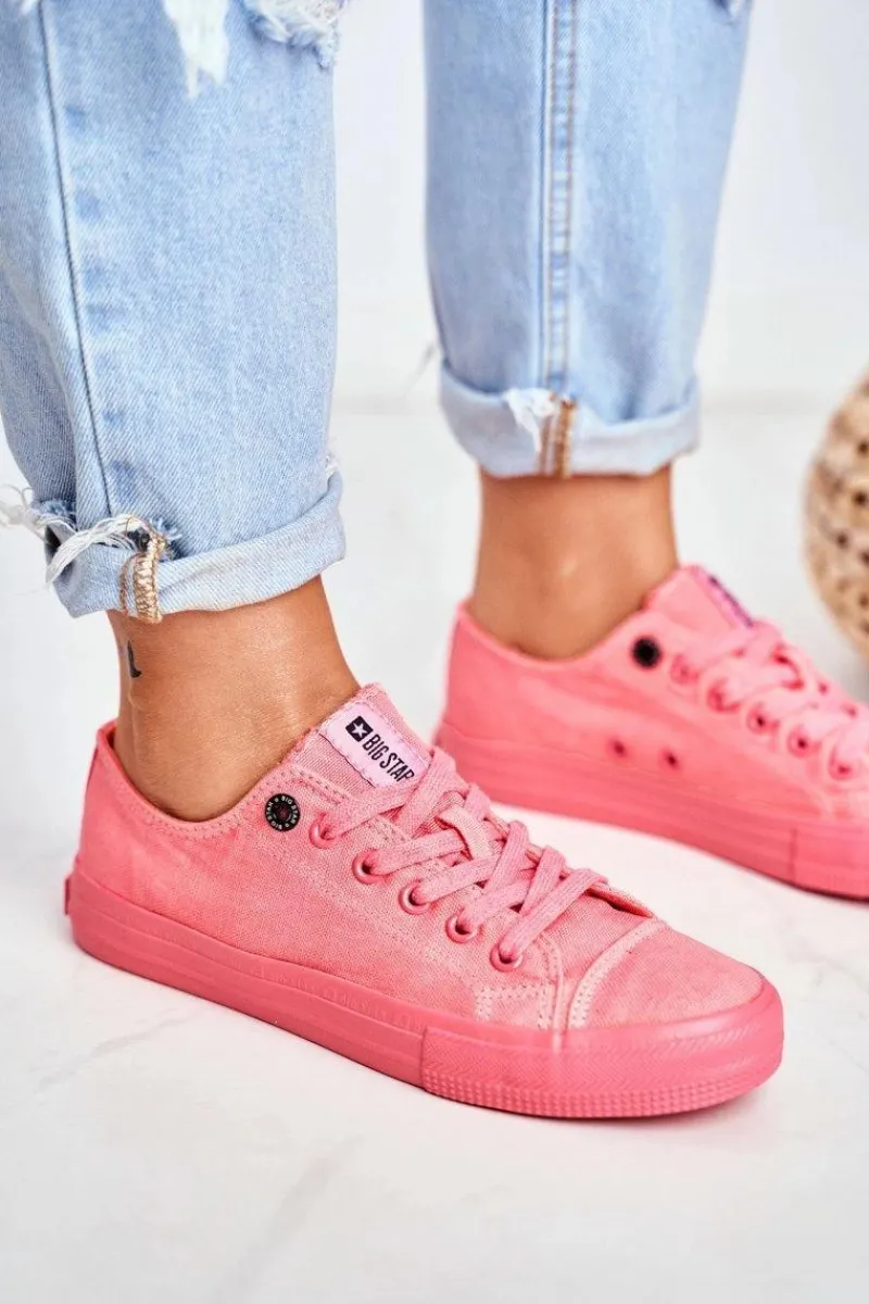 Trampki Damskie Big Star|Trampki Damskie Niskie>Big Star Shoes Damskie Niskie Trampki Big Star DD274444 Różowe