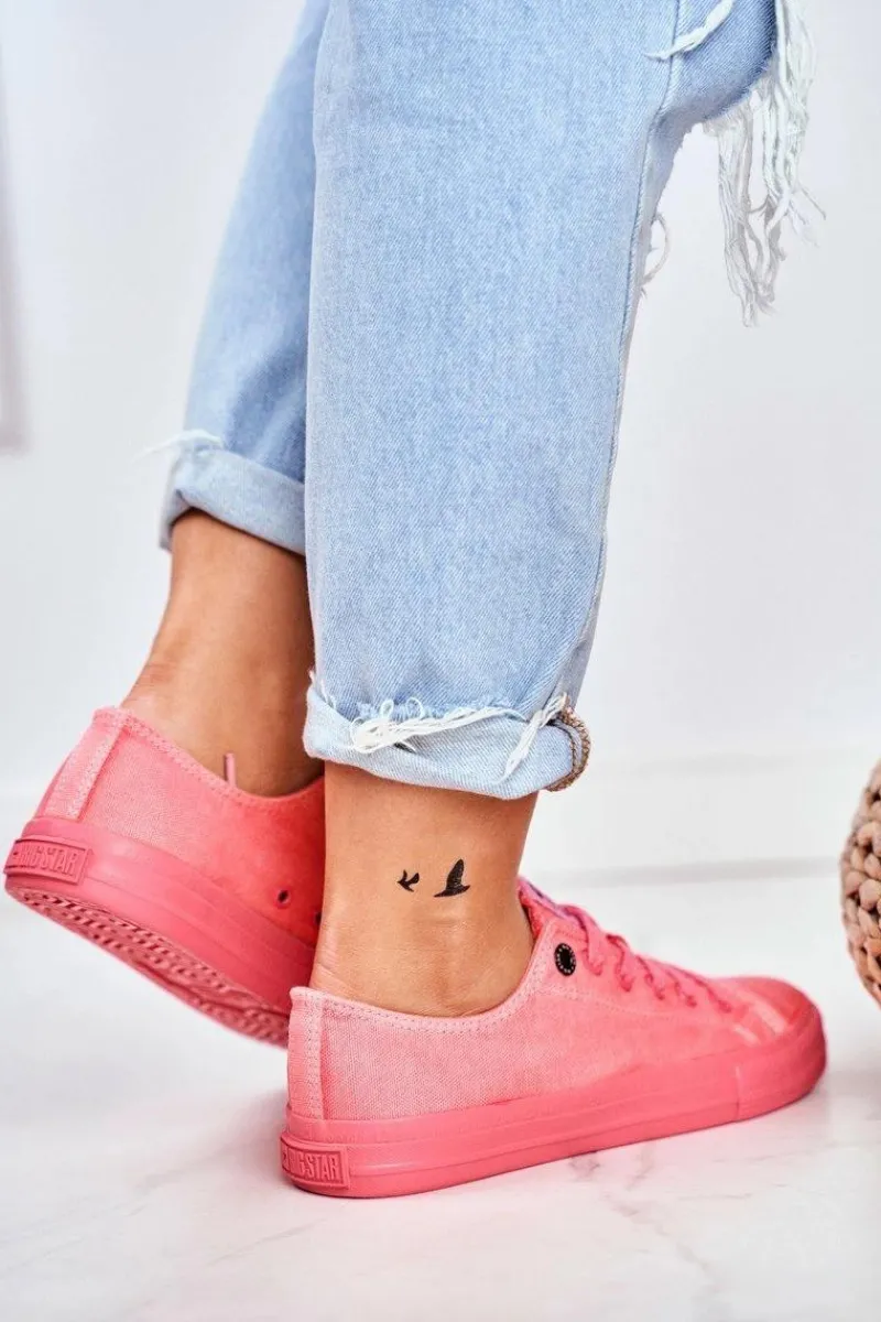 Trampki Damskie Big Star|Trampki Damskie Niskie>Big Star Shoes Damskie Niskie Trampki Big Star DD274444 Różowe