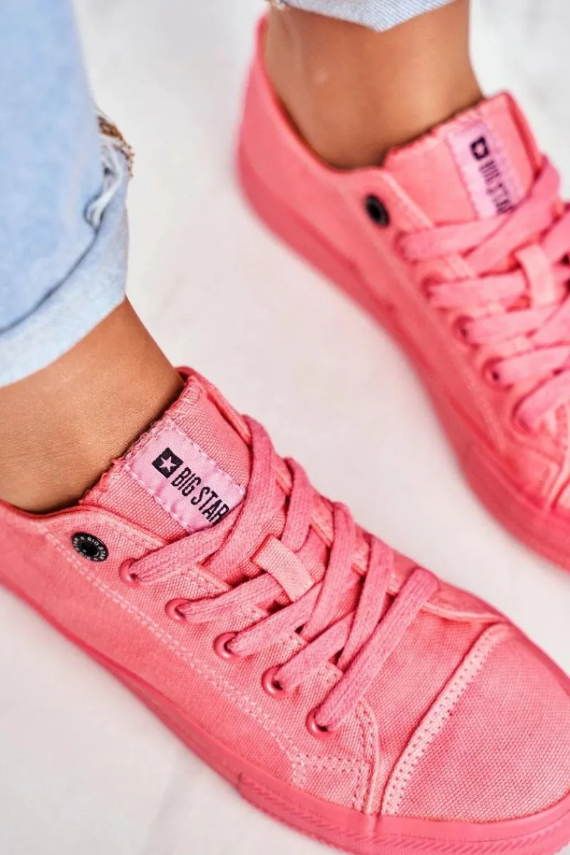 Trampki Damskie Big Star|Trampki Damskie Niskie>Big Star Shoes Damskie Niskie Trampki Big Star DD274444 Różowe