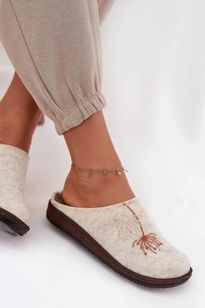 Sale INBLU Damskie Obuwie Domowe Kapcie NL000011 Beżowe Beżowy