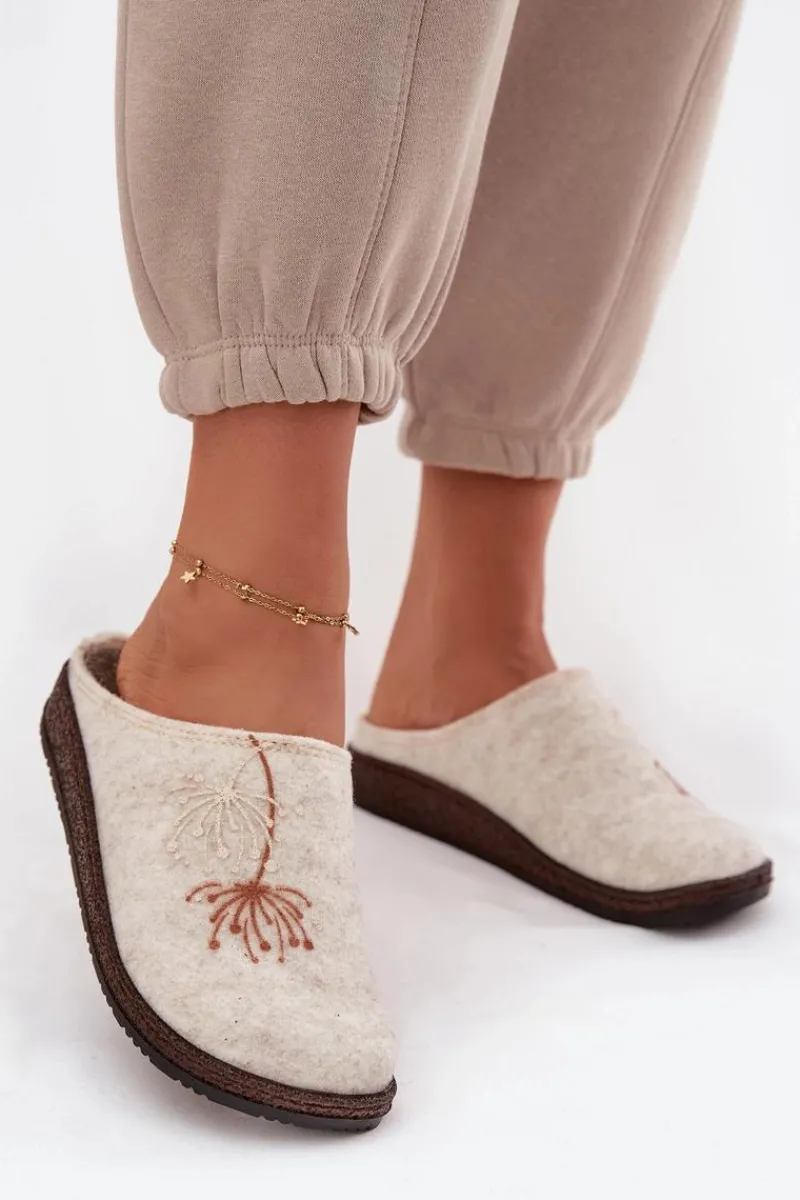 Sale INBLU Damskie Obuwie Domowe Kapcie NL000011 Beżowe Beżowy