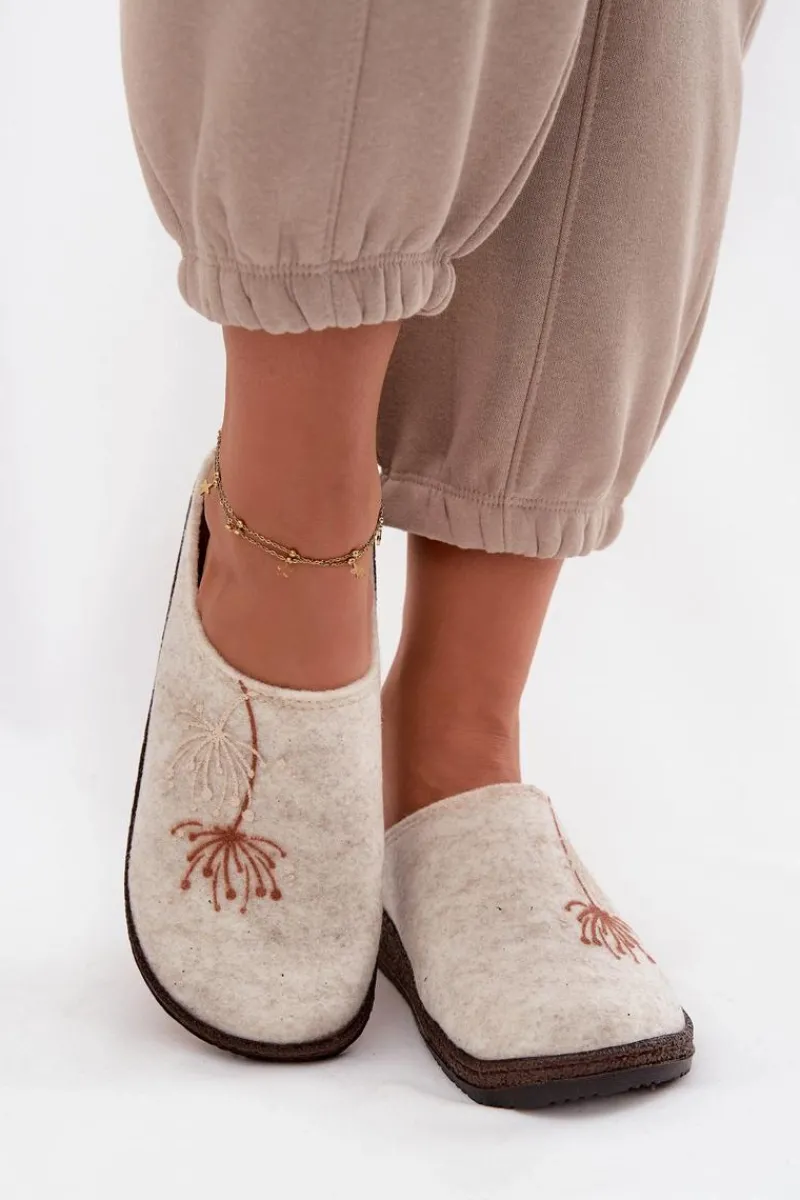 Sale INBLU Damskie Obuwie Domowe Kapcie NL000011 Beżowe Beżowy