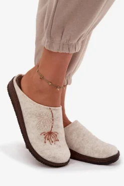 Sale INBLU Damskie Obuwie Domowe Kapcie NL000011 Beżowe Beżowy