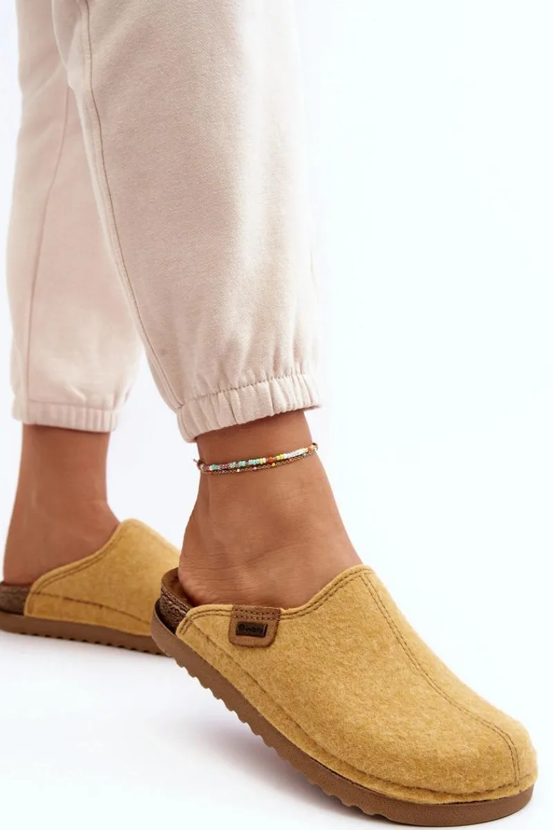 Discount Damskie Obuwie Domowe Kapcie DJ000010 Żółte Damskie Kapcie Klasyczne|Klapki Damskie Klasyczne