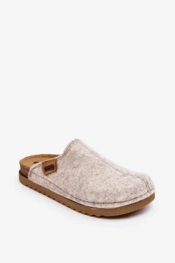 Clearance Damskie Obuwie Domowe Kapcie DJ000010 Jasnobeżowe Damskie Kapcie Klasyczne|Klapki Damskie Klasyczne