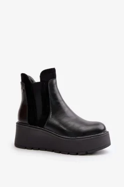 Botki Na Koturnie|Czarne Botki><noscript><img width=