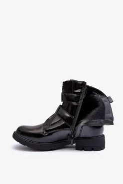 Online Damskie Ocieplane Botki Na Płaskim Obcasie Z Suwakiem Czarne Joshie Damskie Czarne Botki|Botki Zimowe Damskie