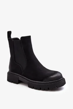 Hot Boto Damskie Ocieplane Botki Sztyblety Na Suwak Czarne Vesta