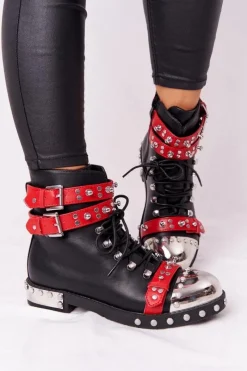 Botki Sznurowane|Czarne Botki><noscript><img width=