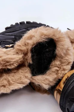 Sale Damskie Ocieplane Buty Sportowe Sznurowane Czarne Kerberos Damskie Sneakersy Damskie|Botki Sznurowane