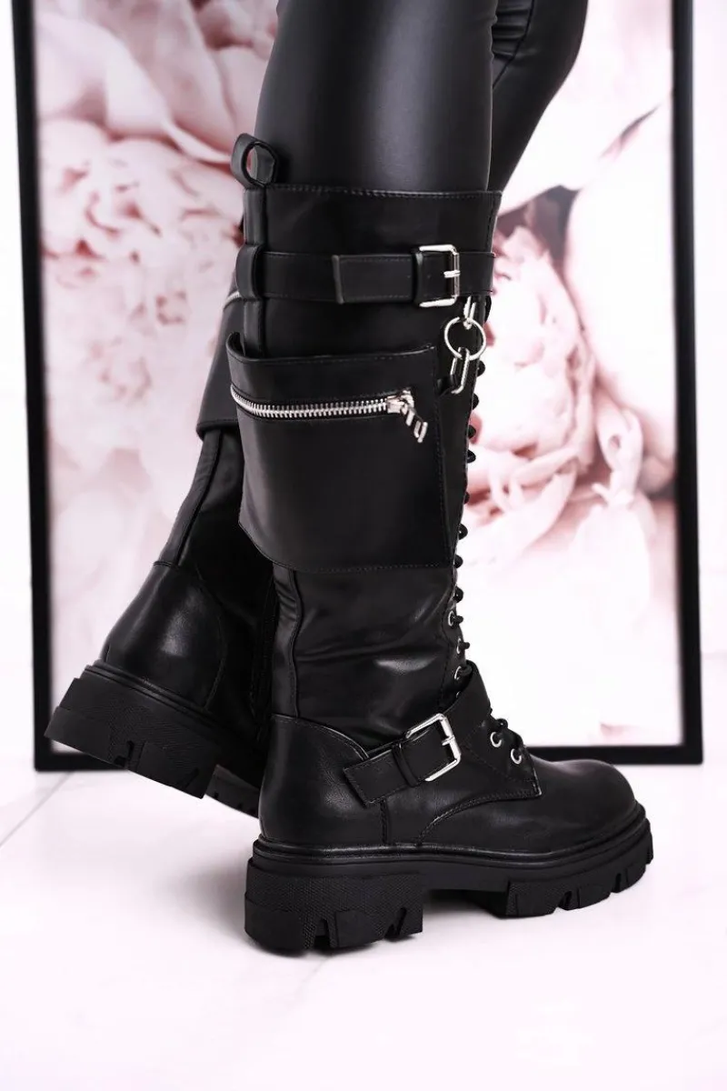 Online Boto Damskie Ocieplane Kozaki Z Odpinaną Nerką Czarne Brooklyn