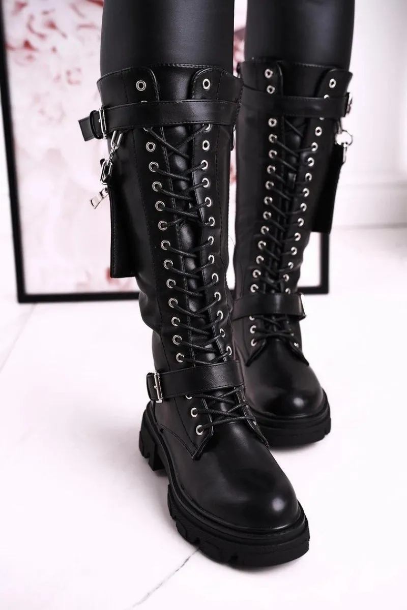 Online Boto Damskie Ocieplane Kozaki Z Odpinaną Nerką Czarne Brooklyn