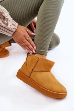 Damskie Ocieplane Śniegowce Big Star KK274289 Brązowe Damskie Śniegowce Damskie