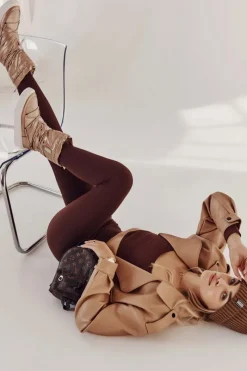 Sale Big Star Shoes Damskie Ocieplane Śniegowce Big Star KK274194 Beżowe Beżowy