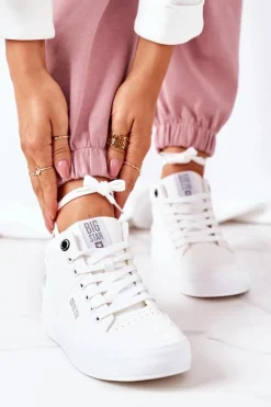 Trampki Ocieplane|Trampki Damskie Big Star></noscript>Big Star Shoes Damskie Ocieplane Sportowe Buty Big Star EE274352 Białe