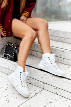 Trampki Ocieplane|Trampki Damskie Big Star></noscript>Big Star Shoes Damskie Ocieplane Trampki BIG STAR II274156 Białe