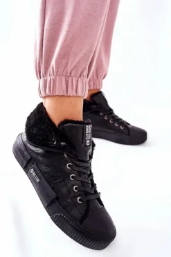 Trampki Ocieplane|Trampki Damskie Big Star></noscript>Big Star Shoes Damskie Ocieplane Trampki BIG STAR II274155 Czarne