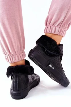 Trampki Ocieplane|Trampki Damskie Big Star></noscript>Big Star Shoes Damskie Ocieplane Trampki BIG STAR II274155 Czarne
