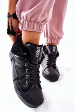 Trampki Ocieplane|Trampki Damskie Big Star></noscript>Big Star Shoes Damskie Ocieplane Trampki BIG STAR II274155 Czarne