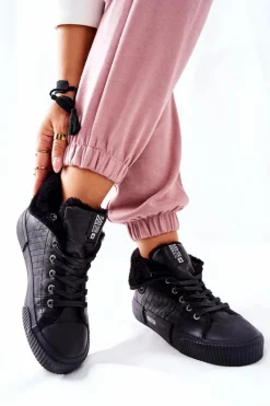 Trampki Ocieplane|Trampki Damskie Big Star></noscript>Big Star Shoes Damskie Ocieplane Trampki BIG STAR II274155 Czarne