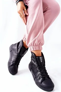 Trampki Ocieplane|Trampki Damskie Big Star></noscript>Big Star Shoes Damskie Ocieplane Trampki BIG STAR II274155 Czarne