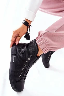 Trampki Ocieplane|Trampki Damskie Big Star></noscript>Big Star Shoes Damskie Ocieplane Trampki BIG STAR II274155 Czarne