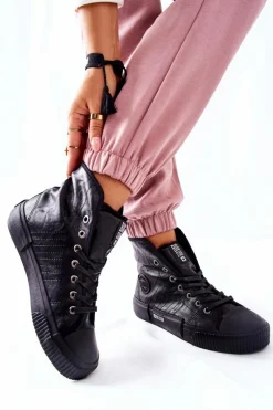 Trampki Ocieplane|Trampki Damskie Big Star></noscript>Big Star Shoes Damskie Ocieplane Trampki BIG STAR II274155 Czarne