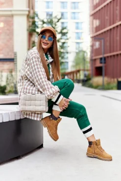 Discount Boto Damskie Ocieplane Trapery Na Suwak Camel Lenox