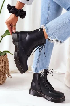 Damskie Trapery|Botki Sznurowane><noscript><img width=