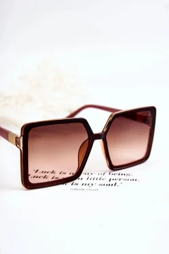 Online Boto Damskie Okulary Kwadratowe V130032 Brązowo-Fioletowe