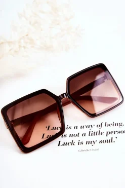 Online Boto Damskie Okulary Kwadratowe V130032 Brązowo-Fioletowe