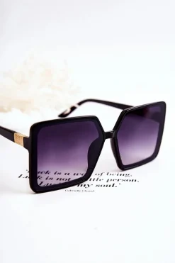 Okulary>Boto Damskie Okulary Kwadratowe V130032 Czarne