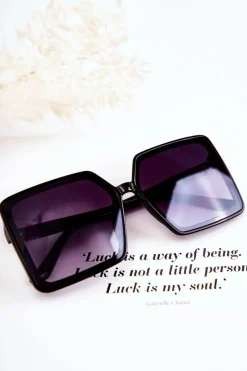 Okulary>Boto Damskie Okulary Kwadratowe V130032 Czarne