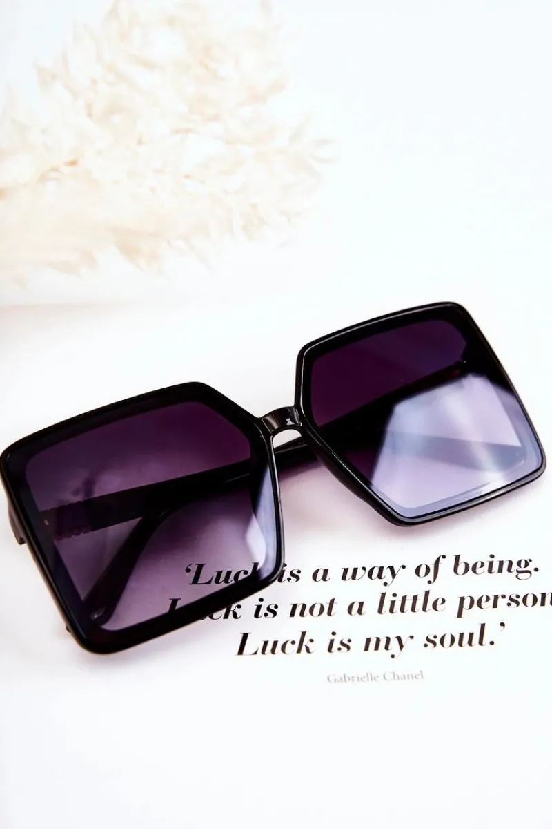 Okulary>Boto Damskie Okulary Kwadratowe V130032 Czarne