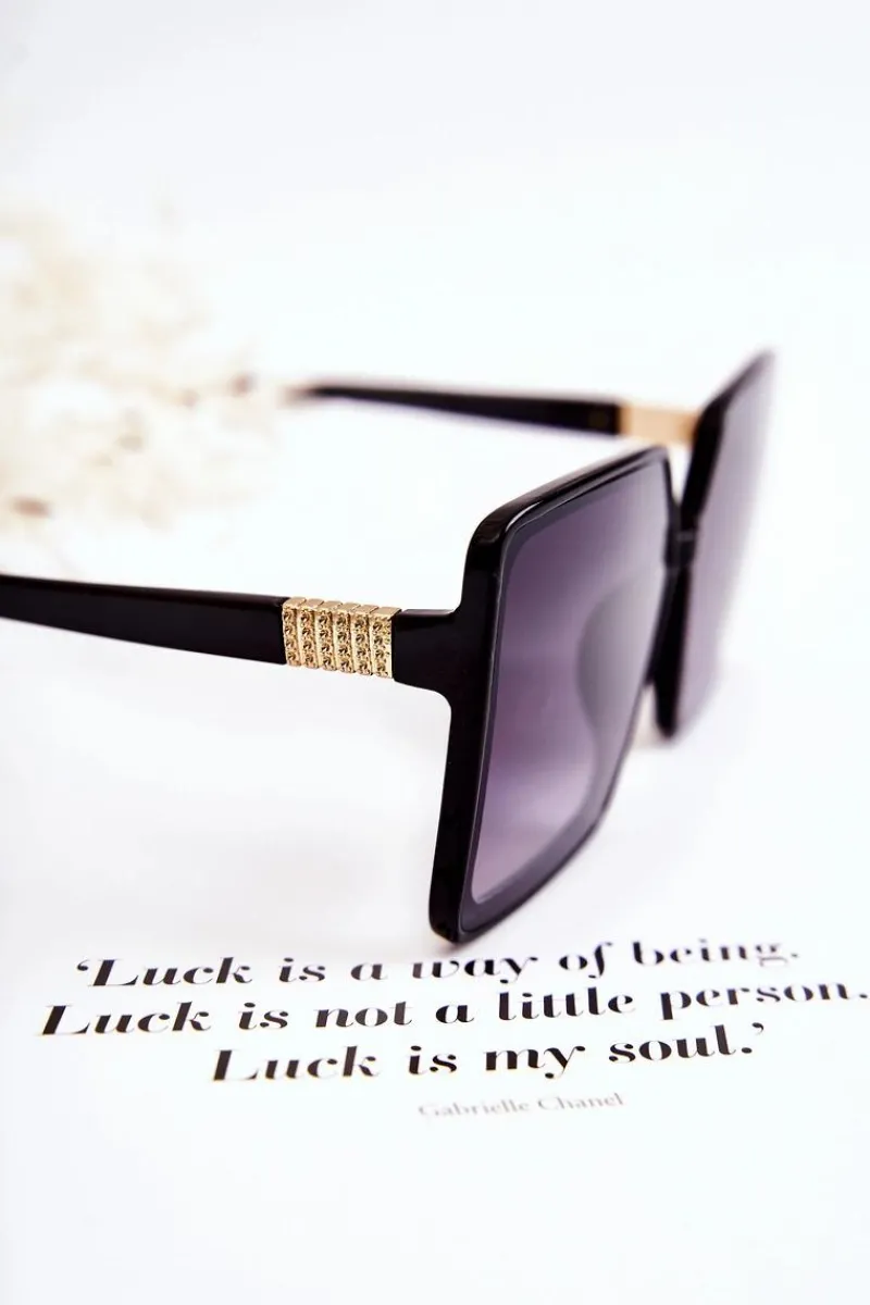 Okulary>Boto Damskie Okulary Kwadratowe V130032 Czarne