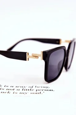 Okulary>Boto Damskie Okulary Przeciwsłoneczne V120026 Czarno-Złote
