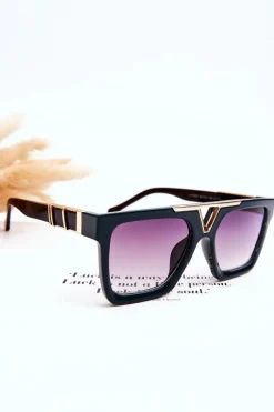 Okulary>Boto Damskie Okulary Przeciwsłoneczne V130037 Czarno-Zielone