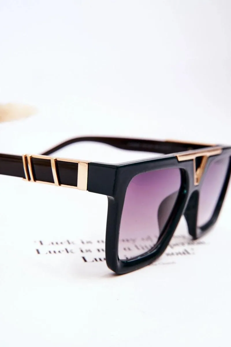 Okulary>Boto Damskie Okulary Przeciwsłoneczne V130037 Czarno-Zielone