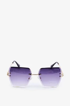 Discount PRIUS Damskie Okulary Przeciwsłoneczne Z Cieniowanymi Szkiełkami UV400 Złoto-Czarne