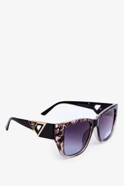 Hot Boto Damskie Okulary Przeciwsłoneczne Z Ozdobnymi Detalami UV400 Brązowe